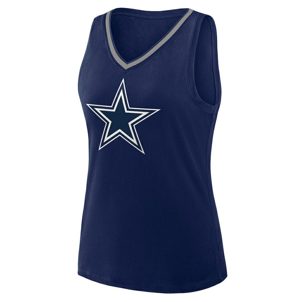 Dallas Cowboys  Logo Athletic Women's Stellar Win V-Neck Tank Top