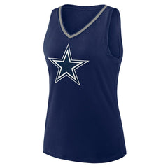 Dallas Cowboys  Logo Athletic Women's Stellar Win V-Neck Tank Top