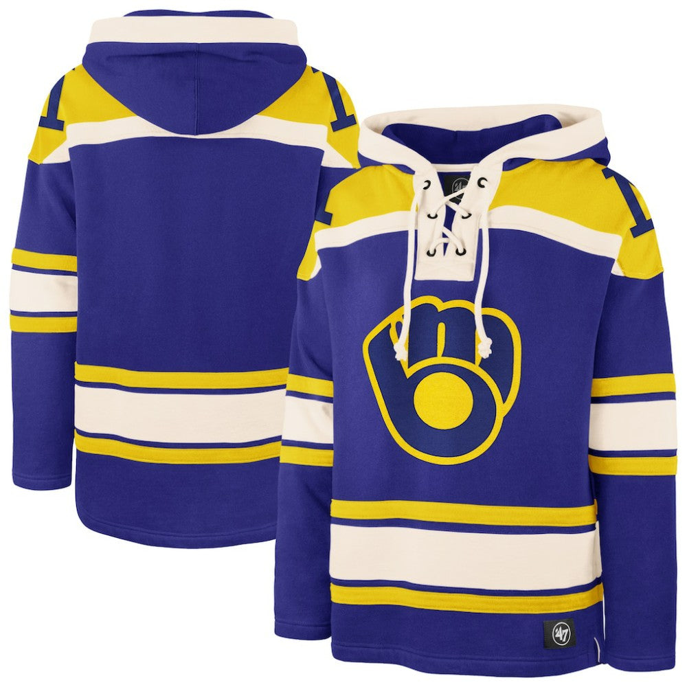 Milwaukee Brewers '47 Superior Lacer Pullover Hoodie | MLB New