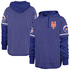 New York Mets '47 Pinstripe Double Header Pullover Hoodie | MLB Outlet