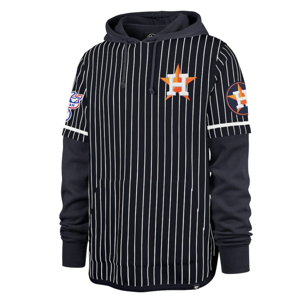 Houston Astros '47 Pinstripe Double Header Pullover Hoodie | MLB Online