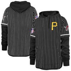 Pittsburgh Pirates '47 Pinstripe Double Header Pullover Hoodie | MLB New