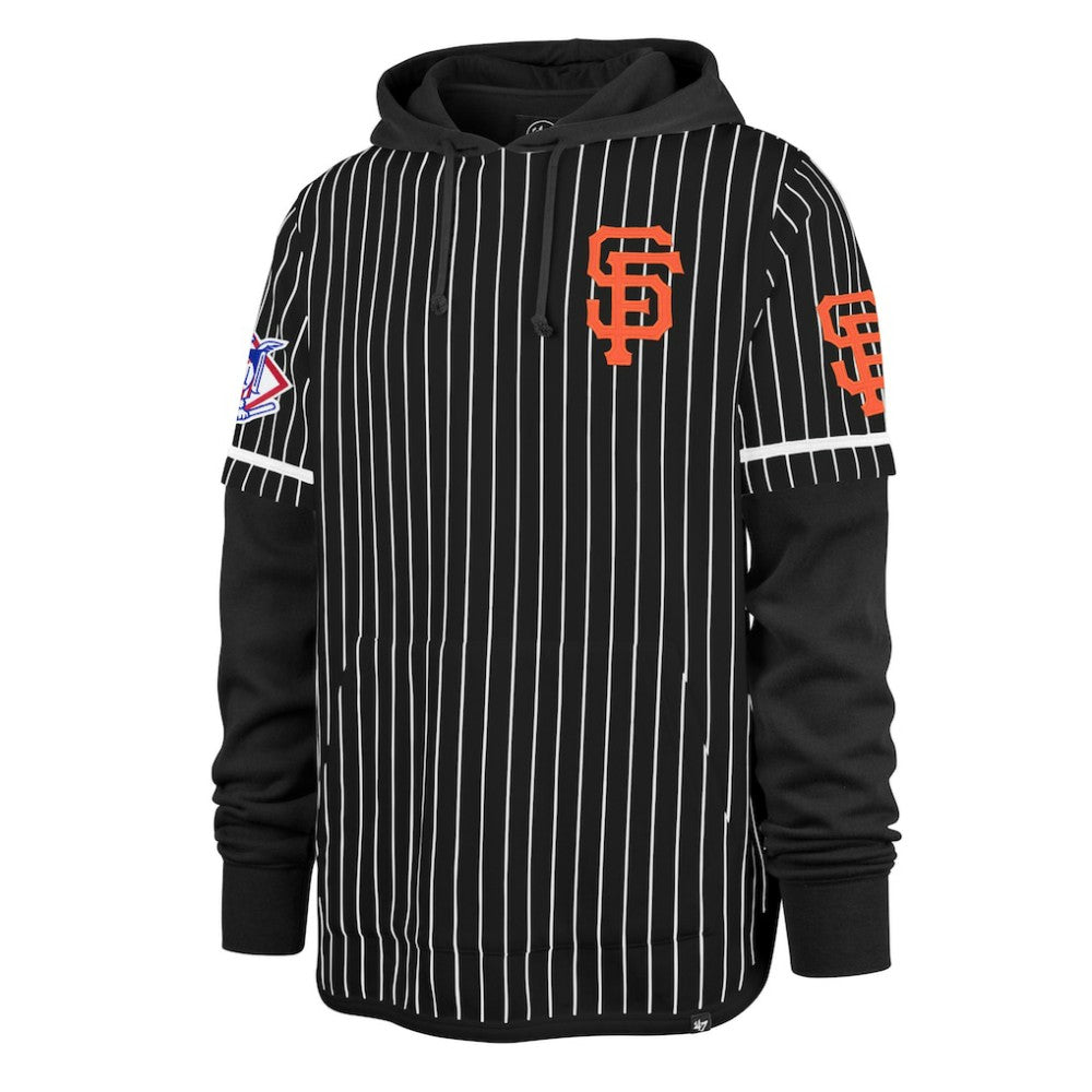 San Francisco Giants '47 Pinstripe Double Header Pullover Hoodie | MLB Discount