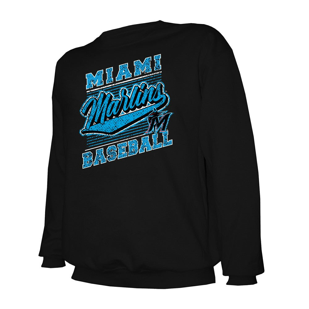 Miami Marlins Stitches Lightweight Crew Sweatshirt | MLB Sale