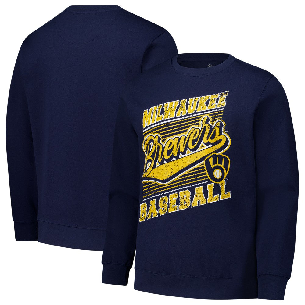 Milwaukee Brewers Stitches Lightweight Crew Sweatshirt | MLB Outlet