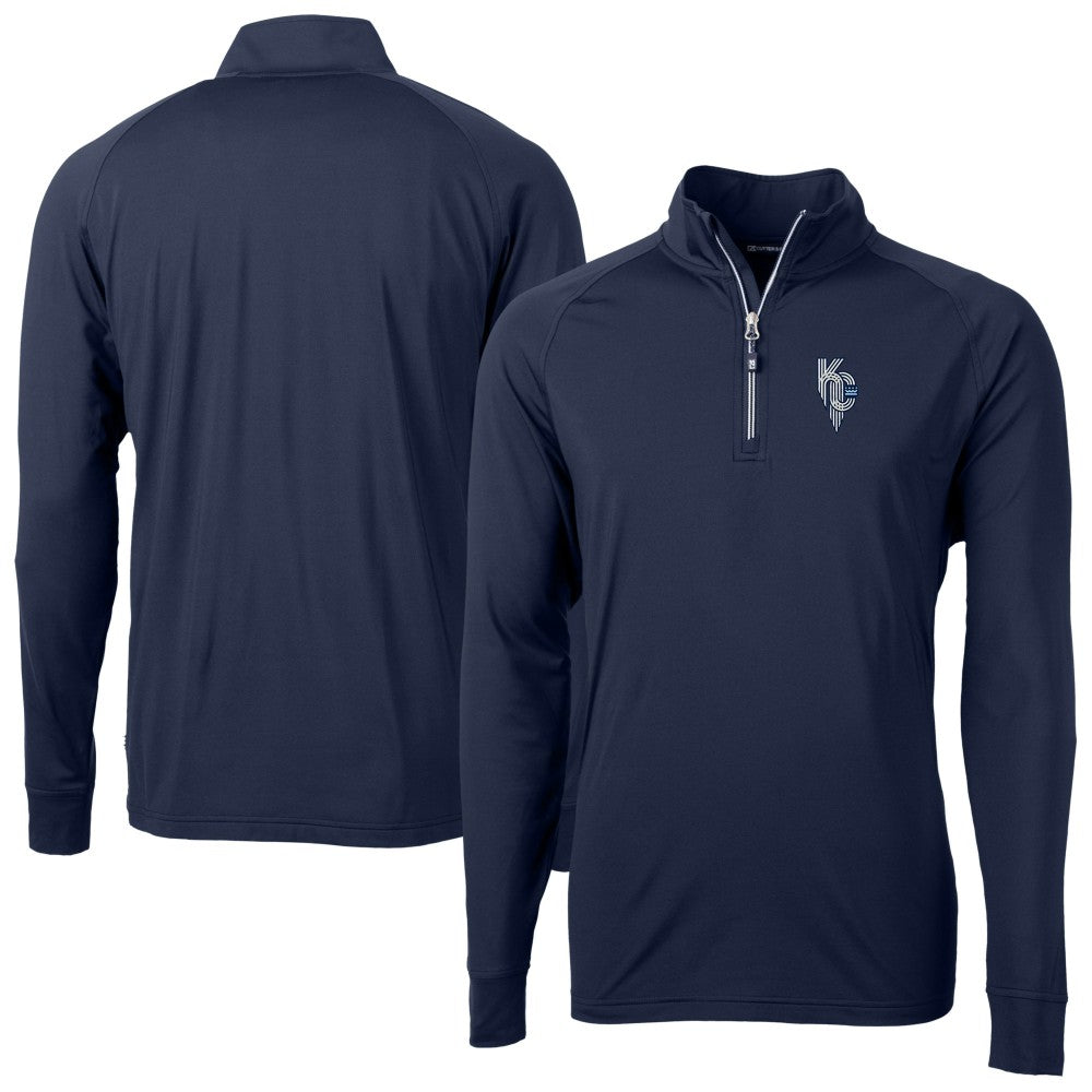 Kansas City Royals Cutter & Buck Adapt Eco Knit Stretch Recycled Quarter-Zip Pullover Top | MLB Sale