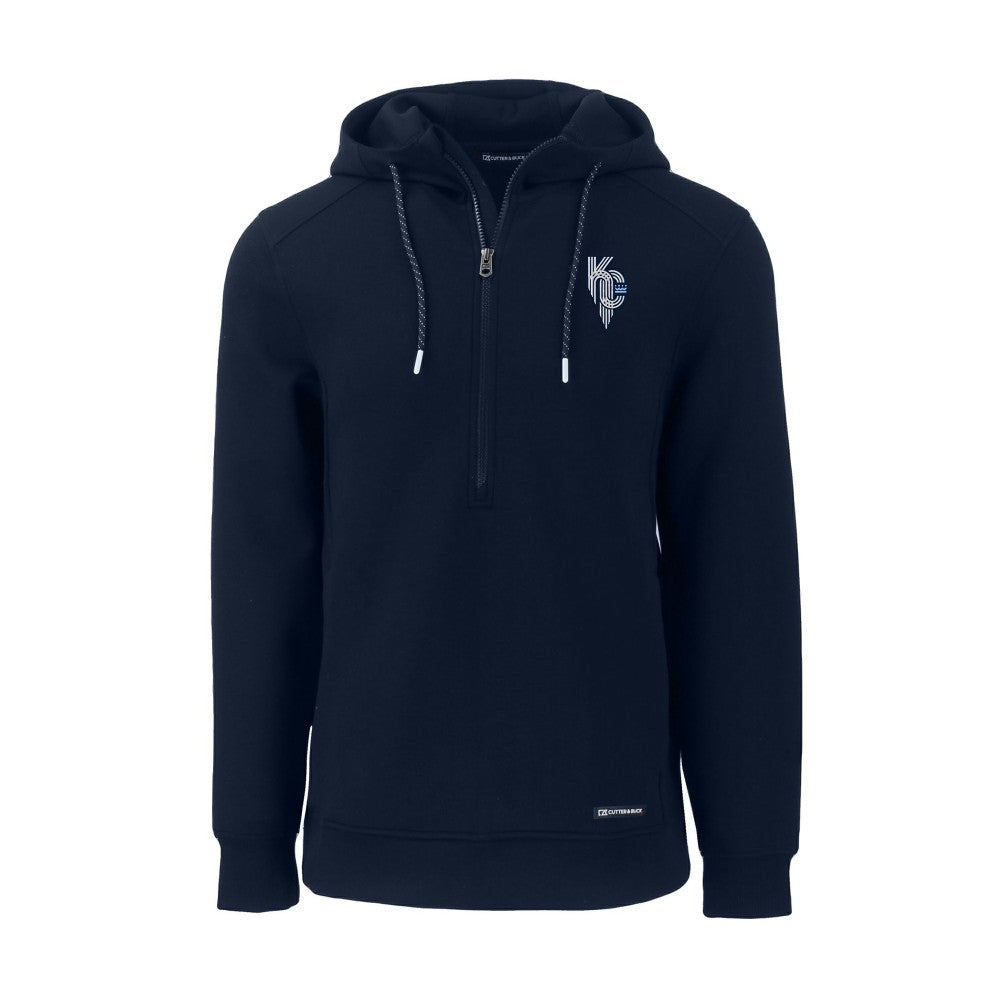 Kansas City Royals Cutter & Buck Roam Eco Recycled Half-Zip Pullover Hoodie | MLB Shop