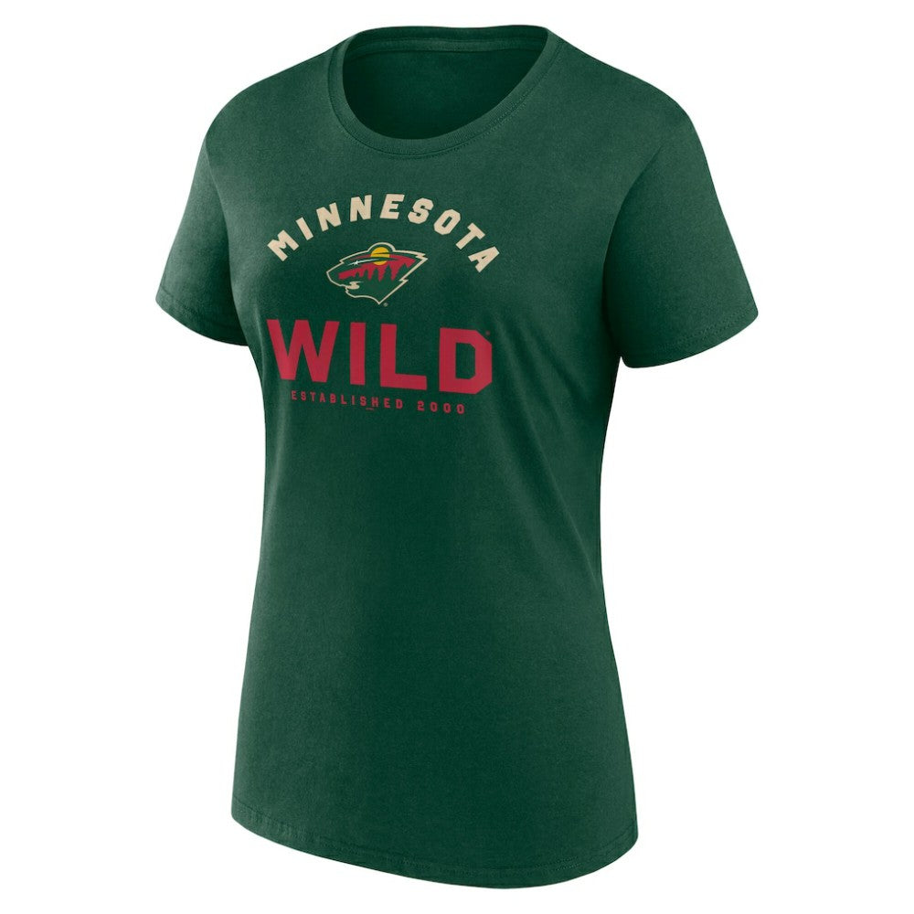 Minnesota Wild Logo Athletic Women's Unrivaled T-Shirt On Sale