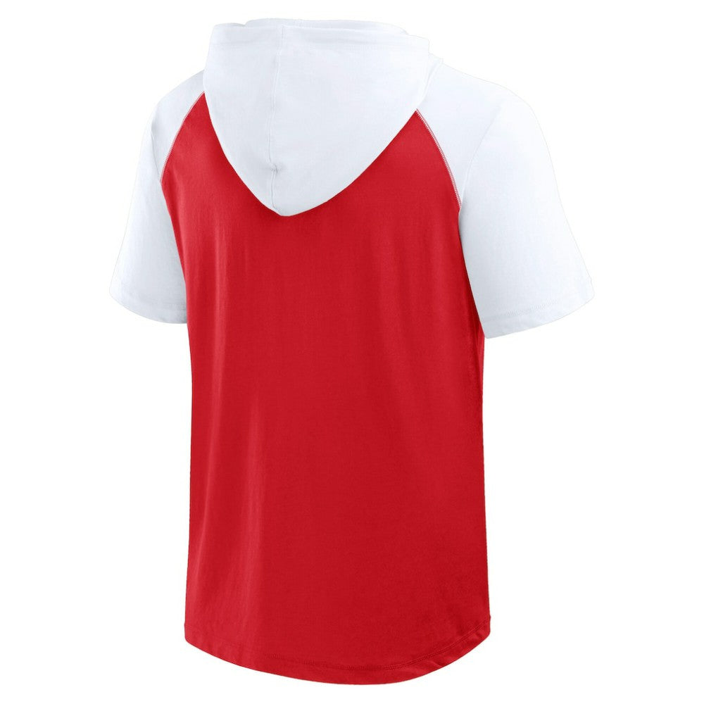 Detroit Red Wings Logo Athletic Prime Raglan Short Sleeve Pullover Hoodie Online