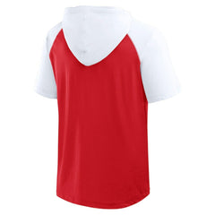 Detroit Red Wings Logo Athletic Prime Raglan Short Sleeve Pullover Hoodie Online