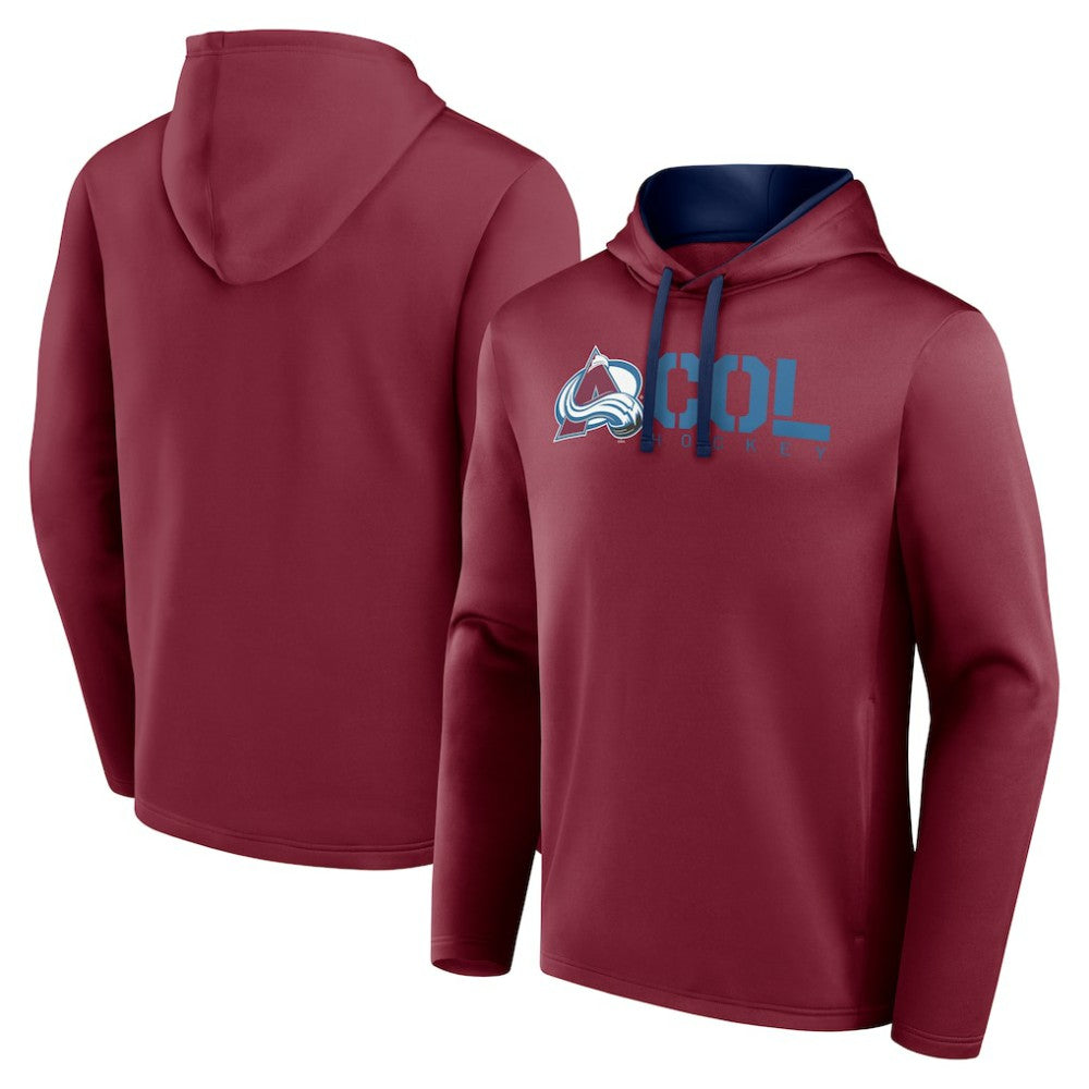 Colorado Avalanche Logo Athletic Head Start Pullover Hoodie For Sale