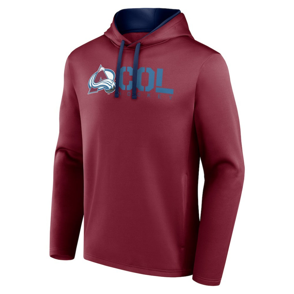 Colorado Avalanche Logo Athletic Head Start Pullover Hoodie For Sale