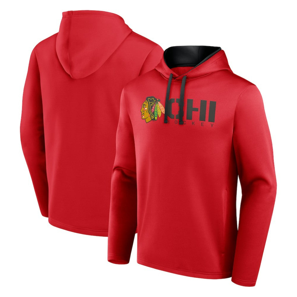 Chicago Blackhawks Logo Athletic Head Start Pullover Hoodie For Sale