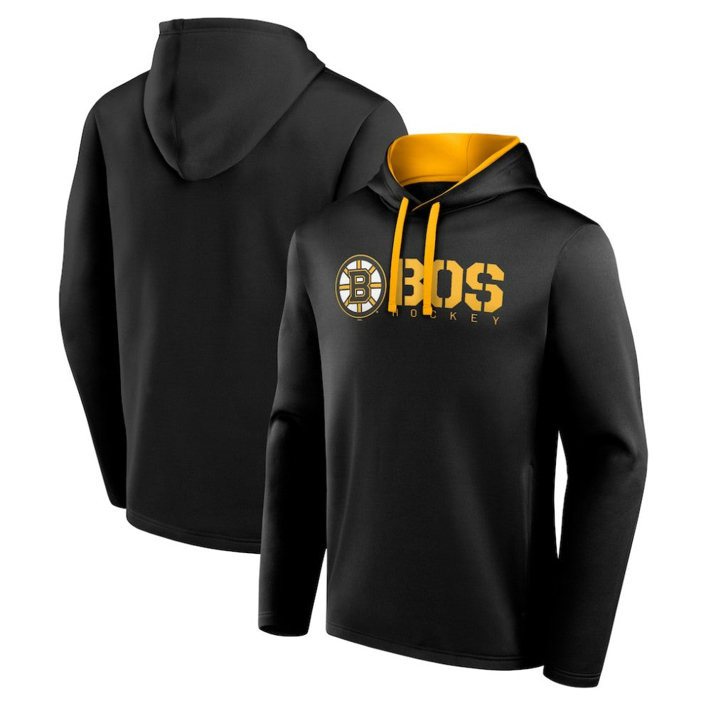 Boston Bruins Logo Athletic Head Start Pullover Hoodie Discount