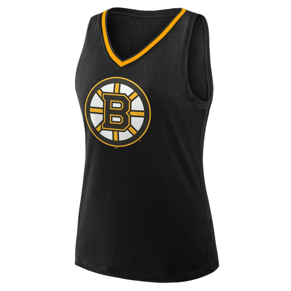 Boston Bruins Logo Athletic Women's Stellar Win V-Neck Tank Top Discount