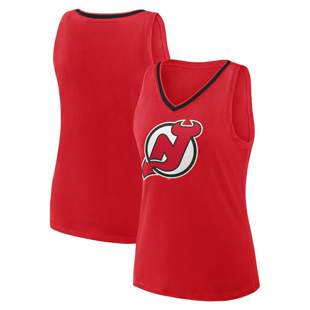 New Jersey Devils Logo Athletic Women's Stellar Win V-Neck Tank Top Sale