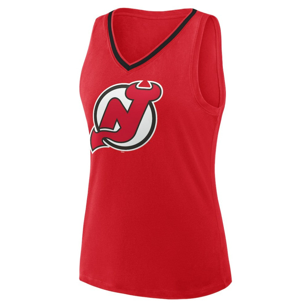 New Jersey Devils Logo Athletic Women's Stellar Win V-Neck Tank Top Sale