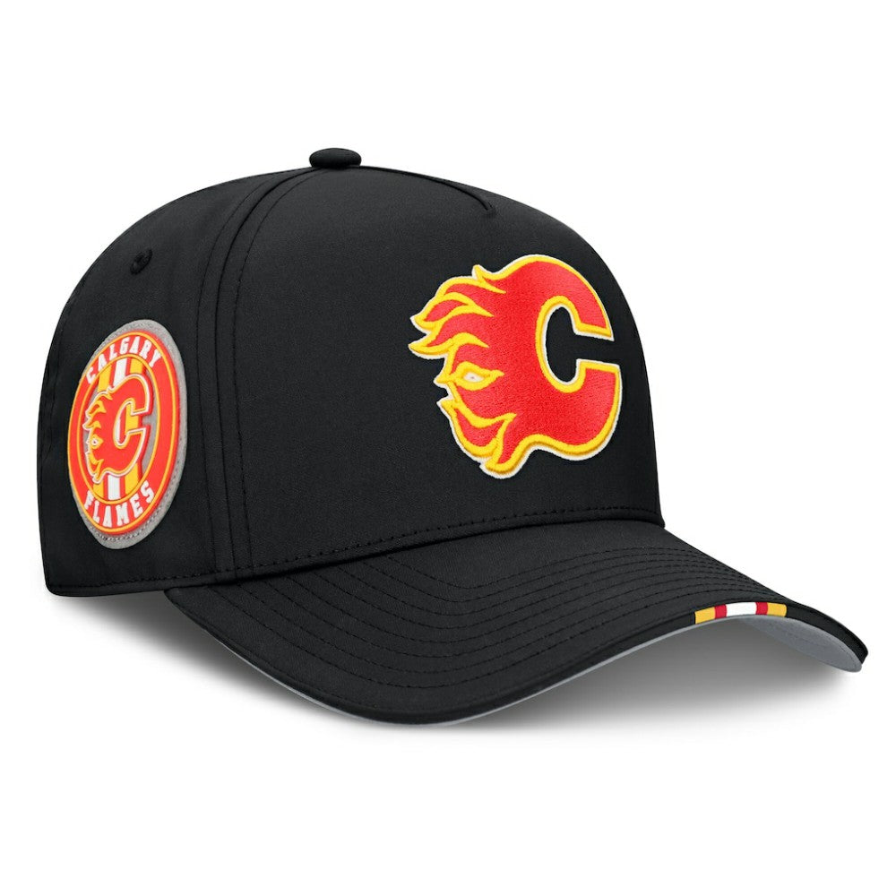 Calgary Flames Fanatics 2025 NHL Draft Authentic Pro On-Stage Podium A-Frame Adjustable Hat On Sale