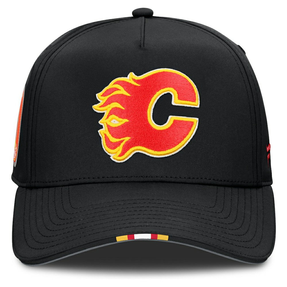 Calgary Flames Fanatics 2025 NHL Draft Authentic Pro On-Stage Podium A-Frame Adjustable Hat On Sale