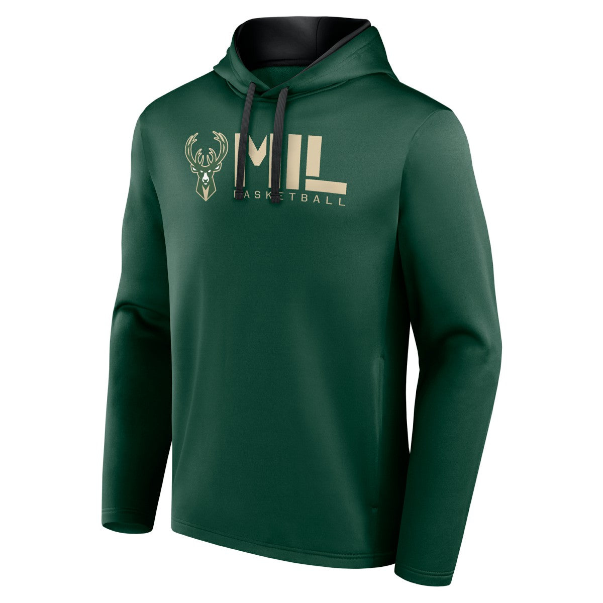 Milwaukee Bucks Logo Athletic Head Start Pullover Hoodie New