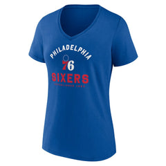 Philadelphia 76ers Logo Athletic Women's Unrivaled V-Neck T-Shirt Outlet