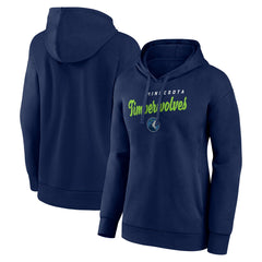 Minnesota Timberwolves Logo Athletic Women's Triumphant V-Neck Pullover Hoodie Outlet