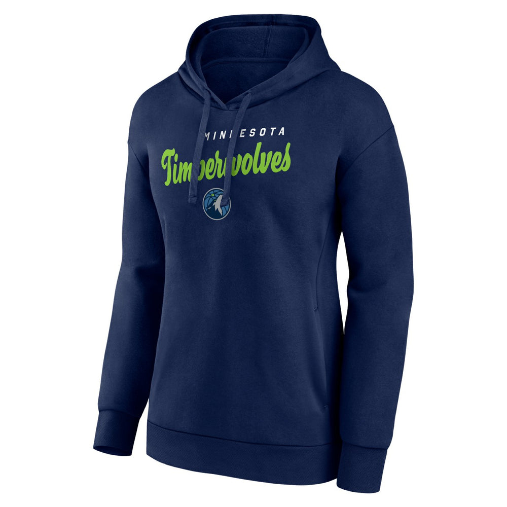 Minnesota Timberwolves Logo Athletic Women's Triumphant V-Neck Pullover Hoodie Outlet