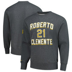 Roberto Clemente Pittsburgh Pirates Mitchell & Ness Legends Collection Vintage Logo Name & Number Fleece Pullover Sweatshirt | MLB Outlet