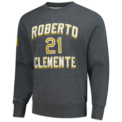 Roberto Clemente Pittsburgh Pirates Mitchell & Ness Legends Collection Vintage Logo Name & Number Fleece Pullover Sweatshirt | MLB Outlet