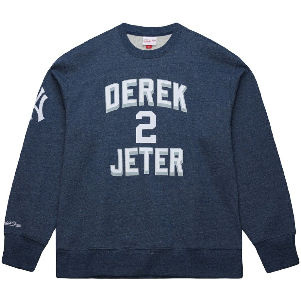 Derek Jeter New York Yankees Mitchell & Ness Legends Collection Vintage Logo Fleece Name & Number Pullover Sweatshirt | MLB Near me