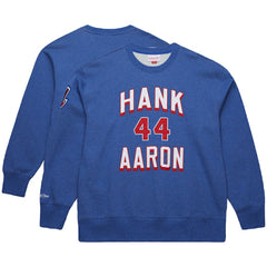 Hank Aaron Atlanta Braves Mitchell & Ness Legends Collection Vintage Logo Fleece Name & Number Pullover Sweatshirt | MLB On Sale