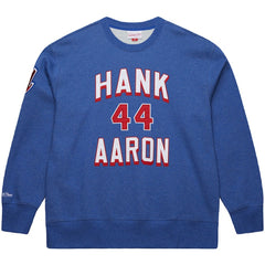 Hank Aaron Atlanta Braves Mitchell & Ness Legends Collection Vintage Logo Fleece Name & Number Pullover Sweatshirt | MLB On Sale