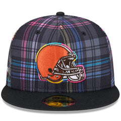 Cleveland Browns New Era 2024 NFL Crucial Catch Plaid 59FIFTY Fitted Hat
