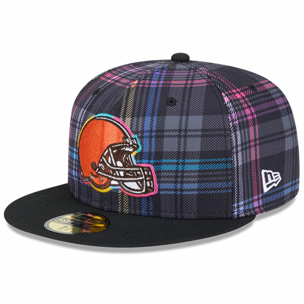 Cleveland Browns New Era 2024 NFL Crucial Catch Plaid 59FIFTY Fitted Hat