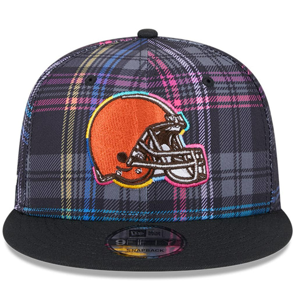 Cleveland Browns New Era 2024 NFL Crucial Catch Plaid 9FIFTY Snapback Hat