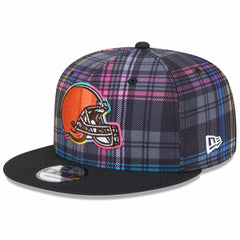 Cleveland Browns New Era 2024 NFL Crucial Catch Plaid 9FIFTY Snapback Hat