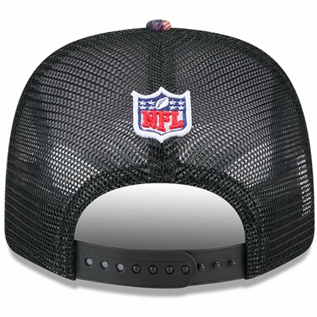 Cleveland Browns New Era 2024 NFL Crucial Catch Plaid 9SEVENTY Trucker Snapback Hat