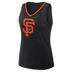 San Francisco Giants Logo Athletic Women's Stellar Win V-Neck Tank Top | MLB US