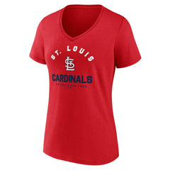 St. Louis Cardinals Logo Athletic Women's Unrivaled V-Neck T-Shirt | MLB Shop