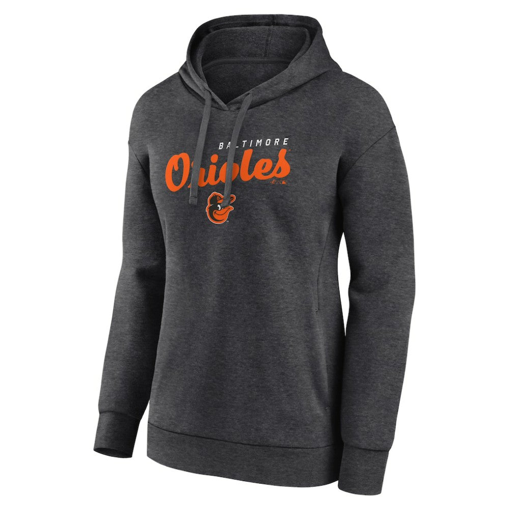 Baltimore Orioles Logo Athletic Women's Logo Triumphant V-Neck Pullover Hoodie | MLB New