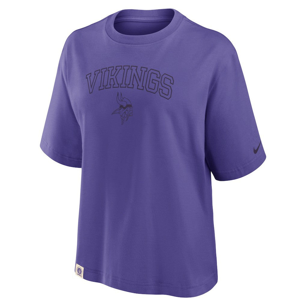 Minnesota Vikings Nike Women's Glory Arch Boxy T-Shirt