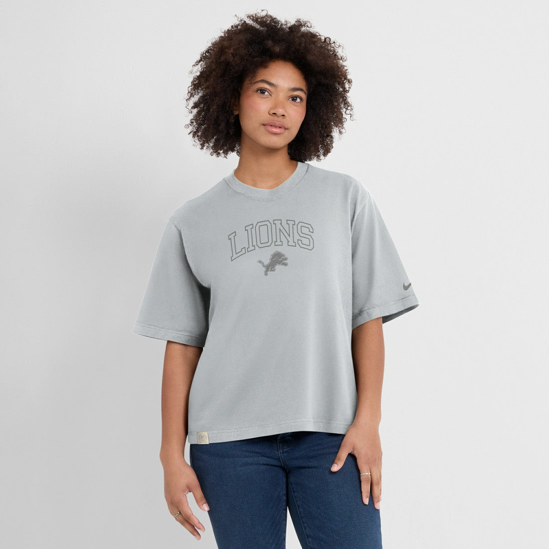 Detroit Lions Nike Women's Glory Arch Boxy T-Shirt