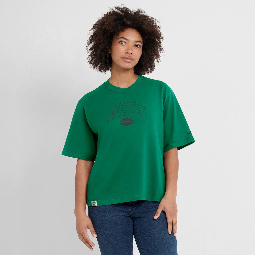 New York Jets Nike Women's Glory Arch Boxy T-Shirt
