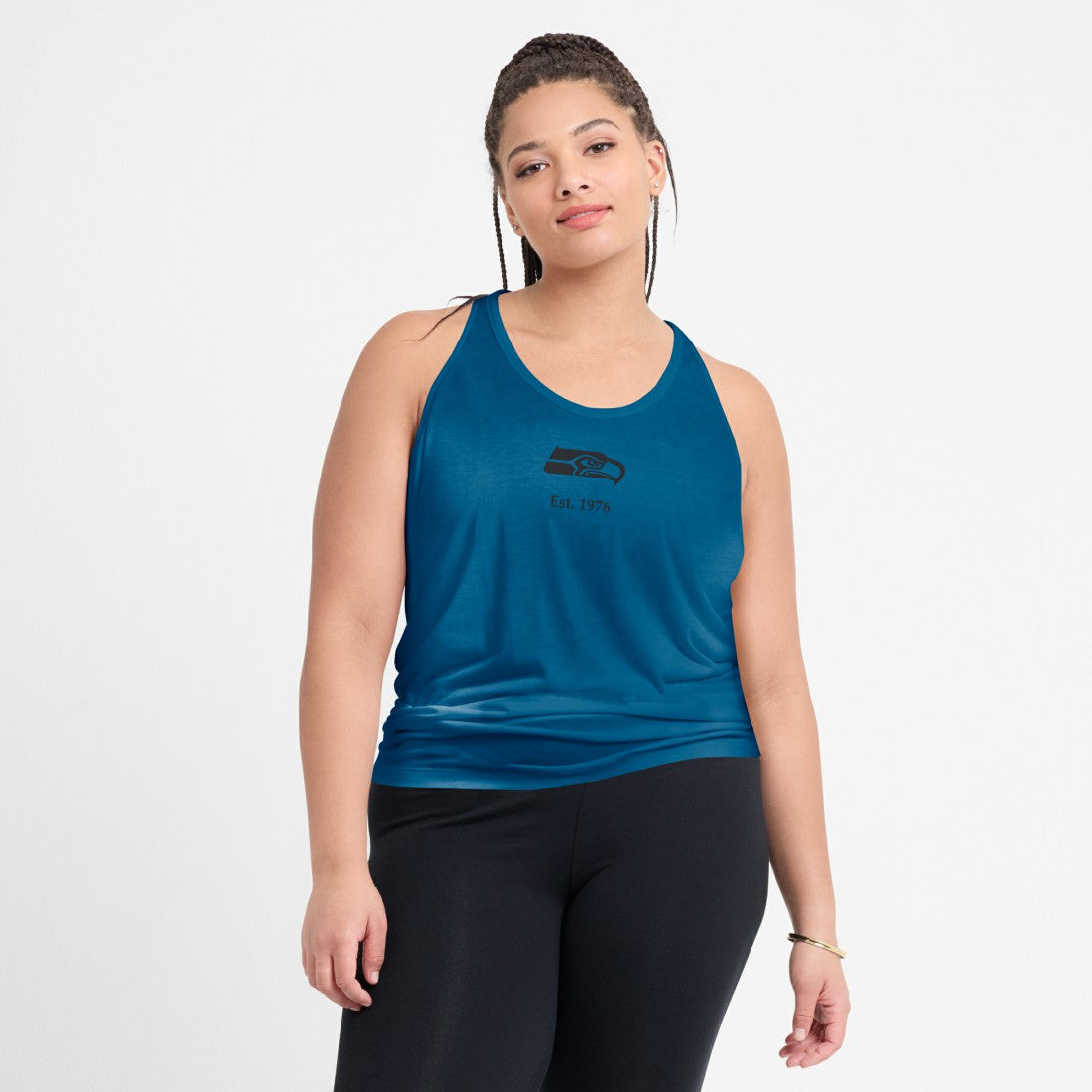 Seattle Seahawks Nike Women's Glory Open-Back Crisscross Dri-FIT Tank Top