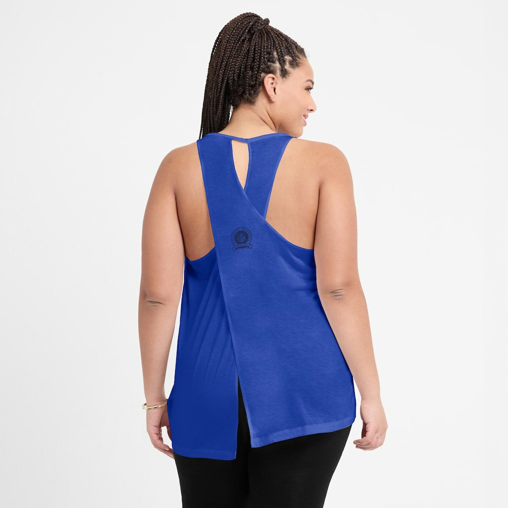 Los Angeles Rams Nike Women's Glory Open-Back Crisscross Dri-FIT Tank Top
