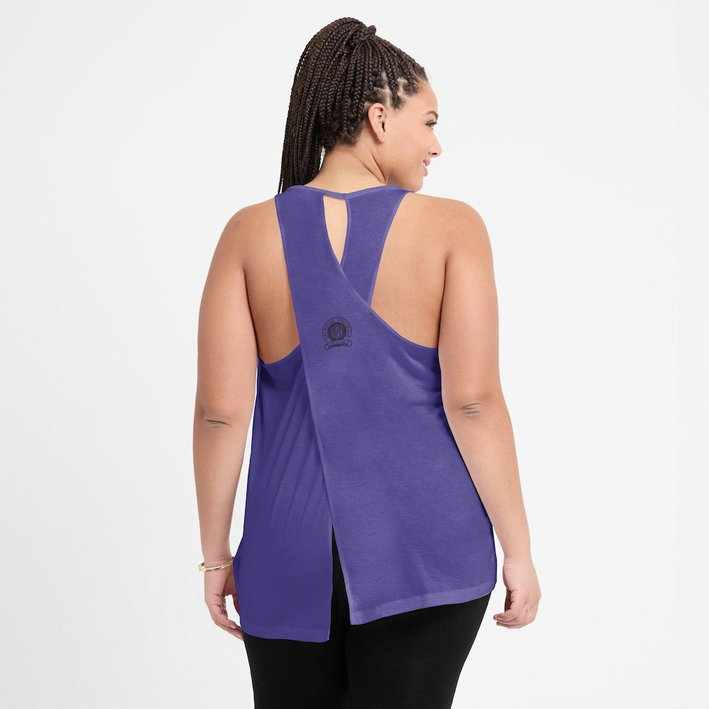 Baltimore Ravens Nike Women's Glory Open-Back Crisscross Dri-FIT Tank Top