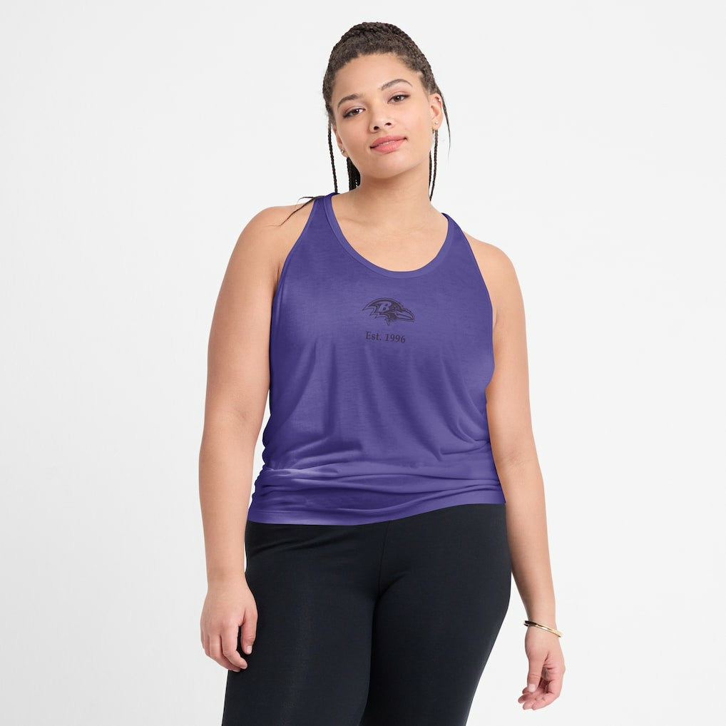 Baltimore Ravens Nike Women's Glory Open-Back Crisscross Dri-FIT Tank Top