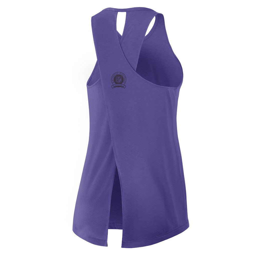 Minnesota Vikings Nike Women's Glory Open-Back Crisscross Dri-FIT Tank Top