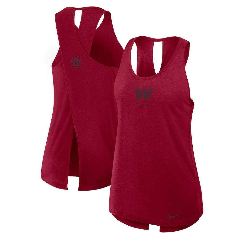 Washington Commanders Nike Women's Glory Open-Back Crisscross Dri-FIT Tank Top