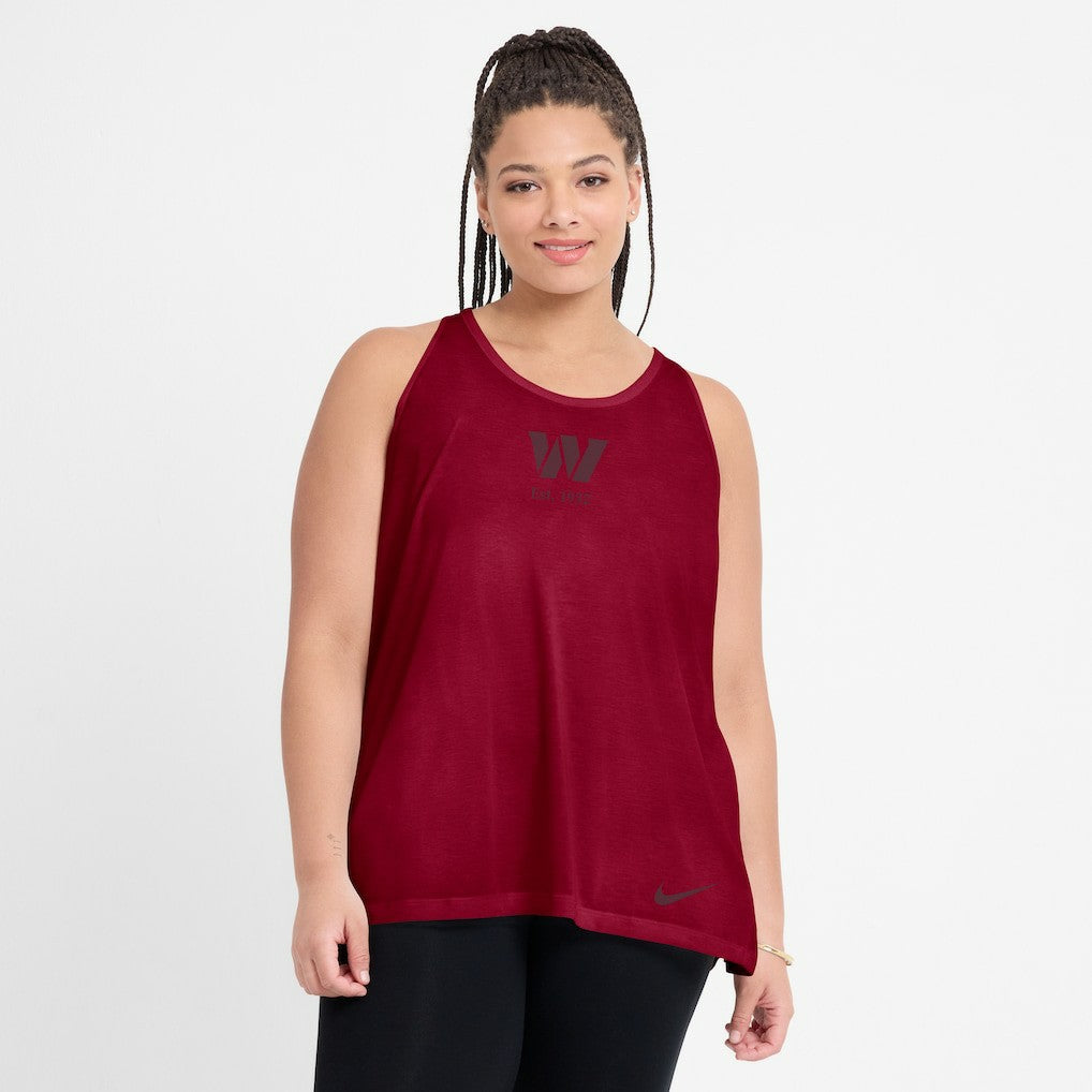 Washington Commanders Nike Women's Glory Open-Back Crisscross Dri-FIT Tank Top